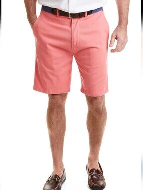 NWT Castaway Nantucket Island  Men's Coral Casual Chino Shorts Sz.30  9"